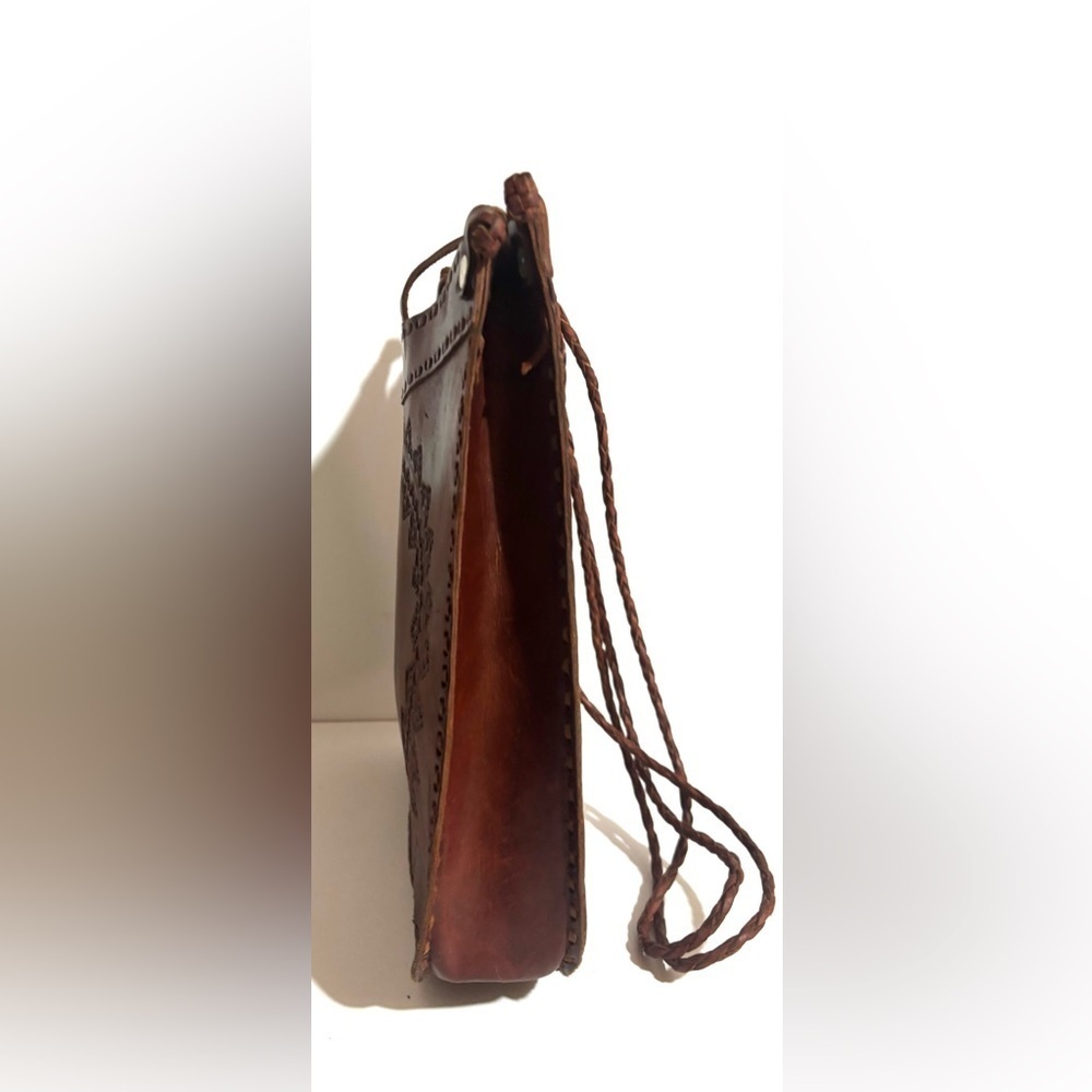 Vintage Brown Leather shoulder Bag - Picture 5 of 7